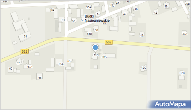 Nasiegniewo, Nasiegniewo, 51A, mapa Nasiegniewo