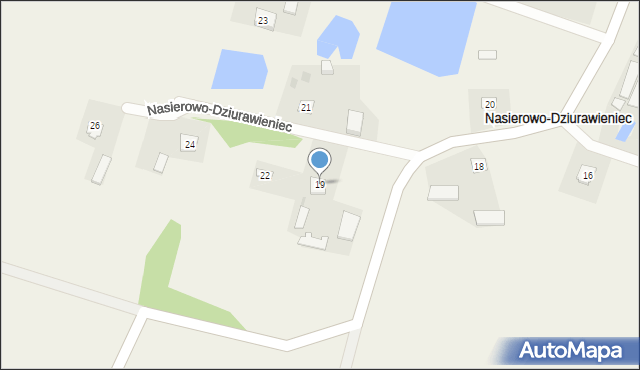 Nasierowo-Dziurawieniec, Nasierowo-Dziurawieniec, 19, mapa Nasierowo-Dziurawieniec