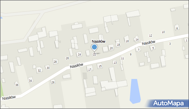 Nasiłów, Nasiłów, 22, mapa Nasiłów