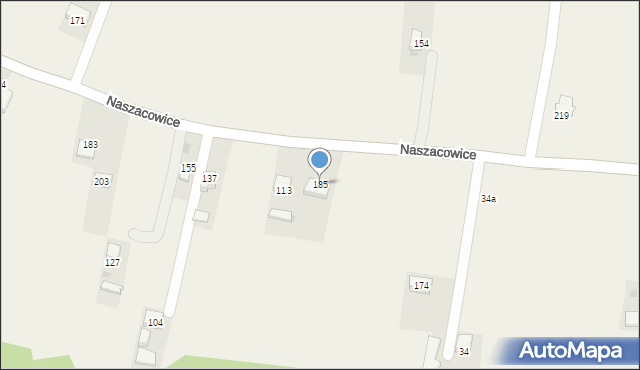 Naszacowice, Naszacowice, 185, mapa Naszacowice