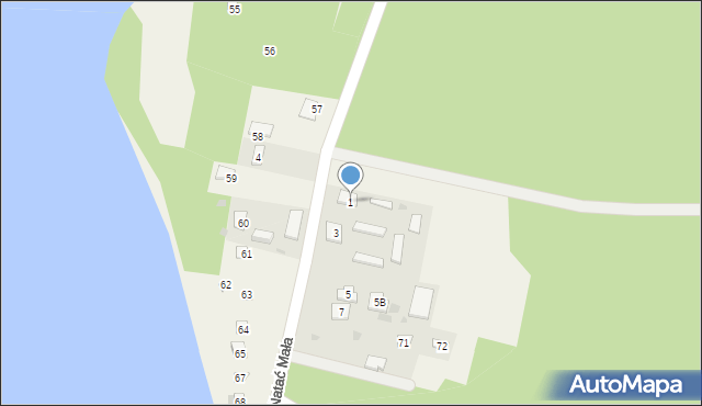 Natać Mała, Natać Mała, 1, mapa Natać Mała