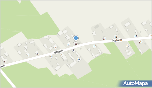 Natalin, Natalin, 11, mapa Natalin