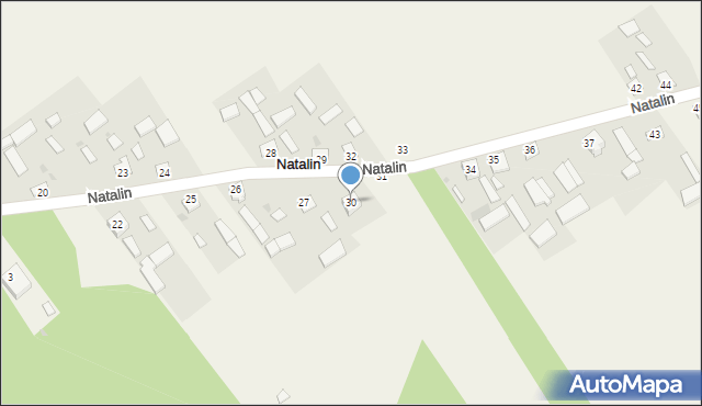 Natalin, Natalin, 30, mapa Natalin