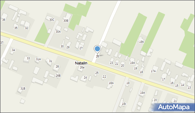 Natalin, Natalin, 26, mapa Natalin