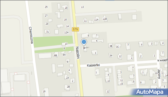 Natolin, Natolin, 3F, mapa Natolin