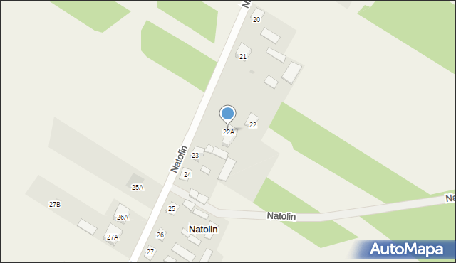 Natolin, Natolin, 22A, mapa Natolin