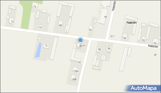 Natolin, Natolin, 65, mapa Natolin