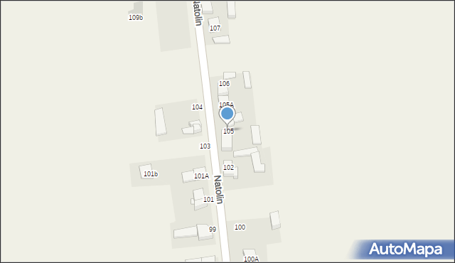 Natolin, Natolin, 105, mapa Natolin