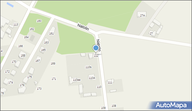 Natolin, Natolin, 112, mapa Natolin