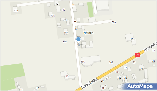 Natolin, Natolin, 36, mapa Natolin