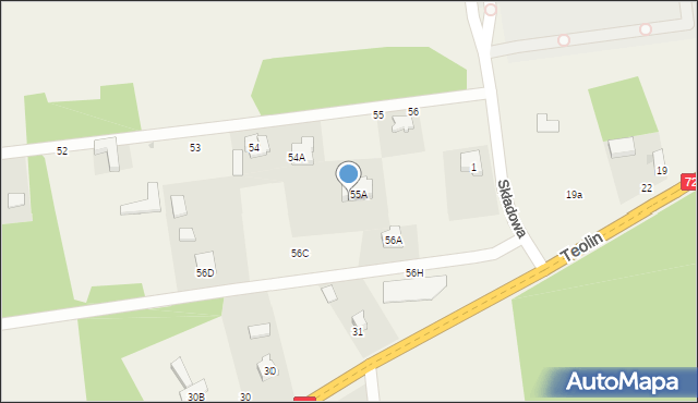 Natolin, Natolin, 55B, mapa Natolin