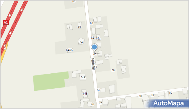 Natolin, Natolin, 60, mapa Natolin