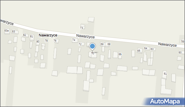 Nawarzyce, Nawarzyce, 70, mapa Nawarzyce