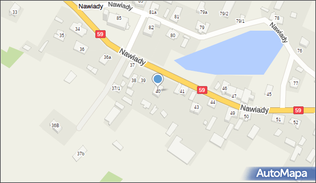 Nawiady, Nawiady, 40, mapa Nawiady