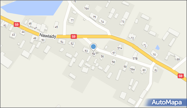 Nawiady, Nawiady, 54, mapa Nawiady