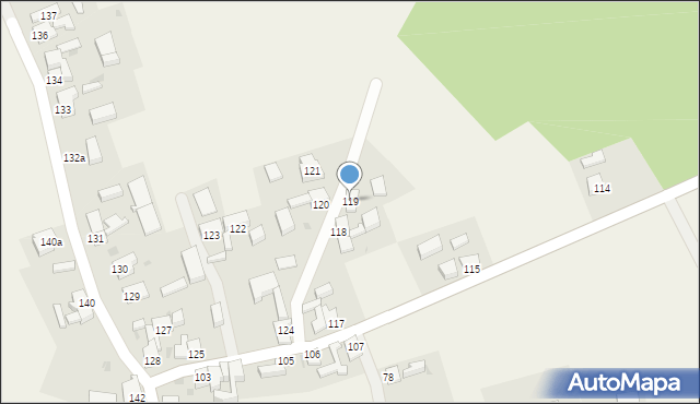 Nawodna, Nawodna, 119, mapa Nawodna