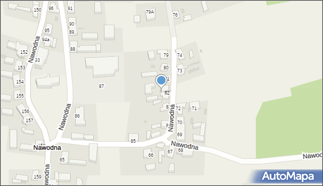 Nawodna, Nawodna, 82a, mapa Nawodna