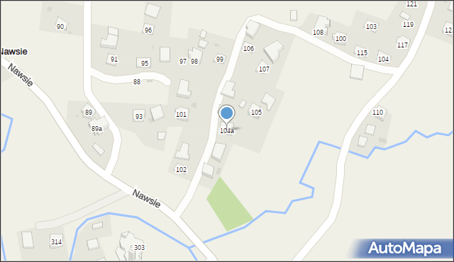 Nawsie, Nawsie, 104a, mapa Nawsie