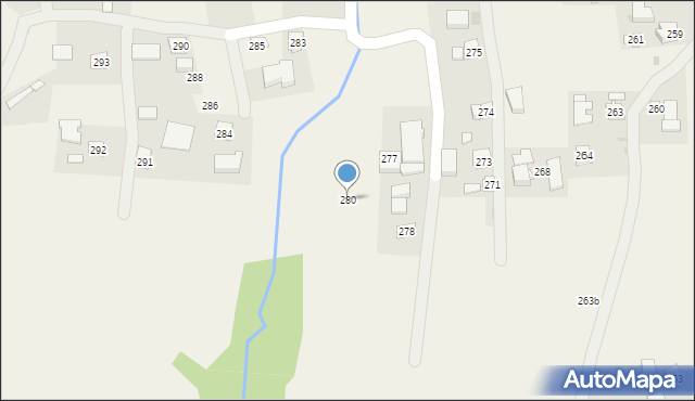 Nawsie, Nawsie, 280, mapa Nawsie