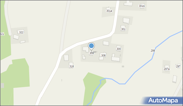 Nawsie, Nawsie, 309, mapa Nawsie