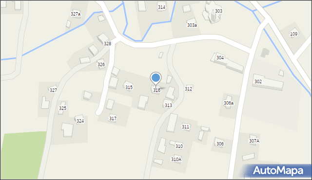 Nawsie, Nawsie, 316, mapa Nawsie