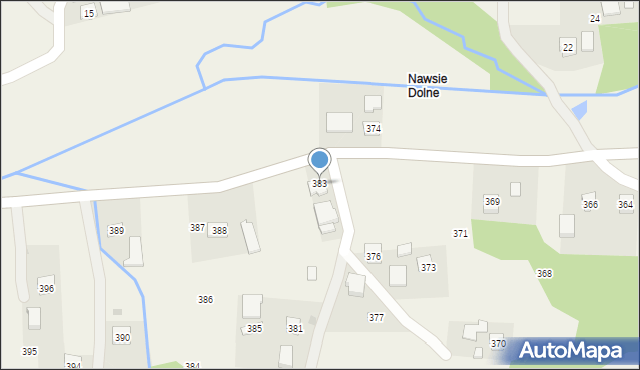 Nawsie, Nawsie, 383, mapa Nawsie