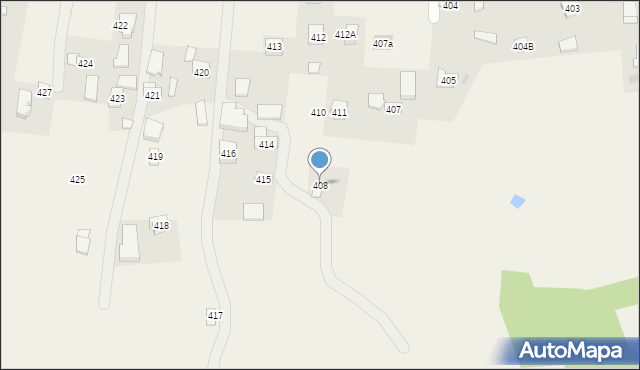 Nawsie, Nawsie, 408, mapa Nawsie