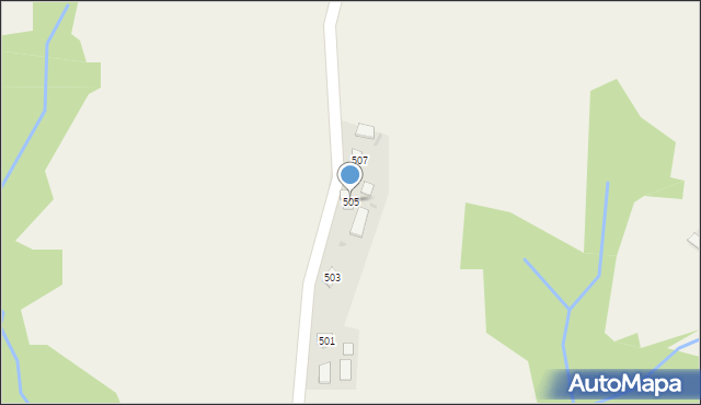 Nawsie, Nawsie, 505, mapa Nawsie