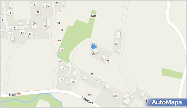 Nawsie, Nawsie, 80, mapa Nawsie