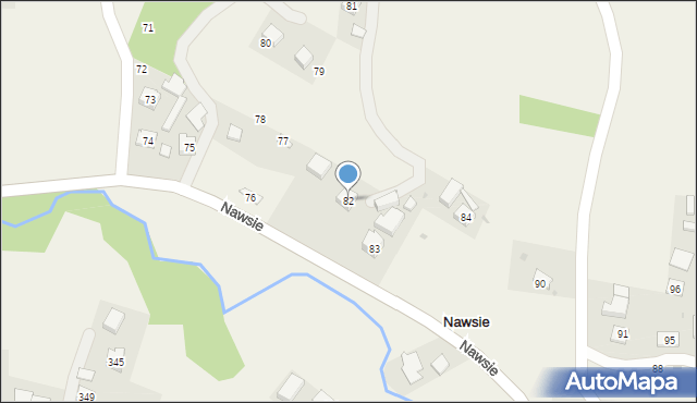 Nawsie, Nawsie, 82, mapa Nawsie