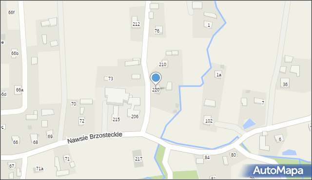 Nawsie Brzosteckie, Nawsie Brzosteckie, 220, mapa Nawsie Brzosteckie