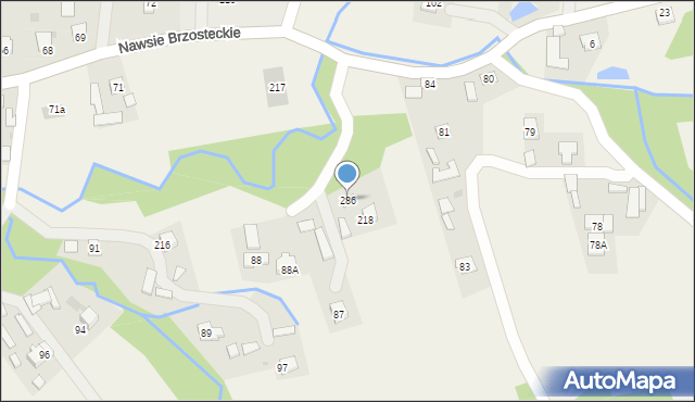 Nawsie Brzosteckie, Nawsie Brzosteckie, 286, mapa Nawsie Brzosteckie