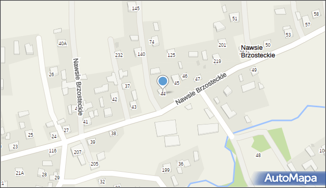 Nawsie Brzosteckie, Nawsie Brzosteckie, 44, mapa Nawsie Brzosteckie