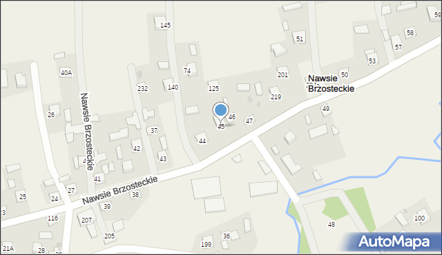 Nawsie Brzosteckie, Nawsie Brzosteckie, 45, mapa Nawsie Brzosteckie