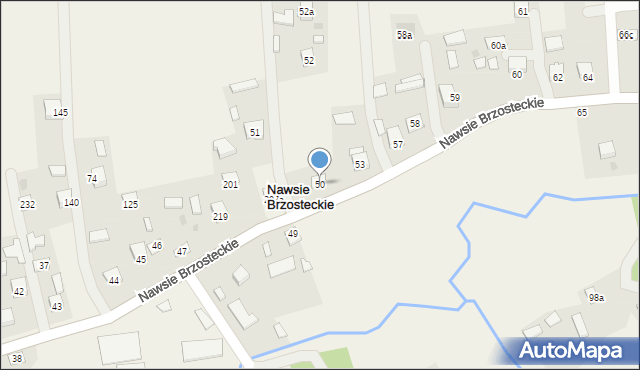 Nawsie Brzosteckie, Nawsie Brzosteckie, 50, mapa Nawsie Brzosteckie
