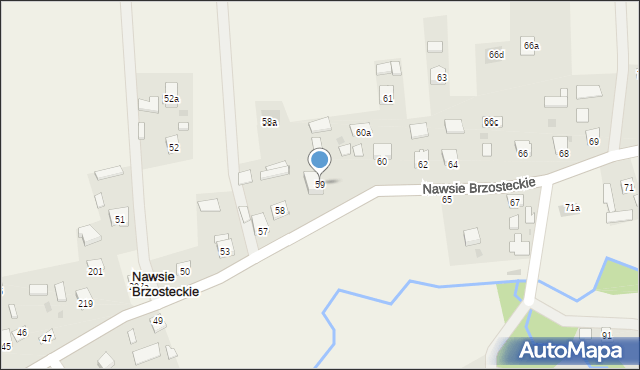 Nawsie Brzosteckie, Nawsie Brzosteckie, 59, mapa Nawsie Brzosteckie