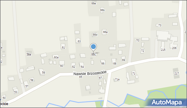 Nawsie Brzosteckie, Nawsie Brzosteckie, 66c, mapa Nawsie Brzosteckie