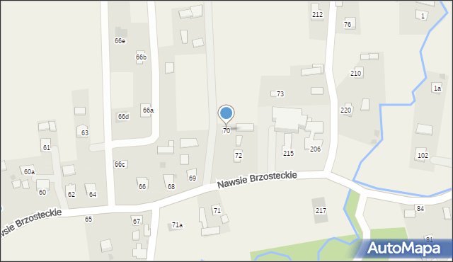 Nawsie Brzosteckie, Nawsie Brzosteckie, 70, mapa Nawsie Brzosteckie
