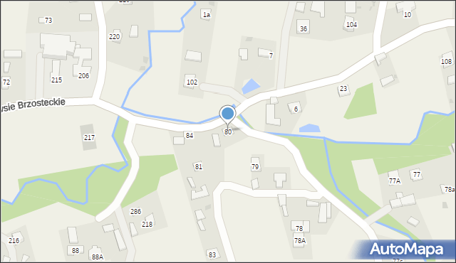 Nawsie Brzosteckie, Nawsie Brzosteckie, 80, mapa Nawsie Brzosteckie