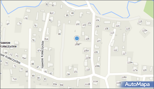 Nawsie Kołaczyckie, Nawsie Kołaczyckie, 100a, mapa Nawsie Kołaczyckie