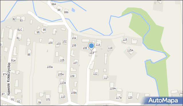 Nawsie Kołaczyckie, Nawsie Kołaczyckie, 113, mapa Nawsie Kołaczyckie