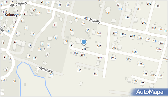 Nawsie Kołaczyckie, Nawsie Kołaczyckie, 188, mapa Nawsie Kołaczyckie