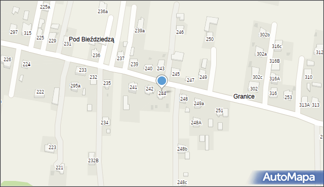 Nawsie Kołaczyckie, Nawsie Kołaczyckie, 244, mapa Nawsie Kołaczyckie