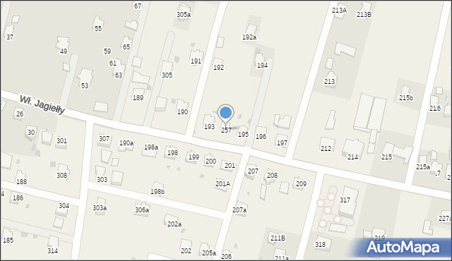 Nawsie Kołaczyckie, Nawsie Kołaczyckie, 257, mapa Nawsie Kołaczyckie