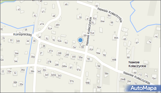 Nawsie Kołaczyckie, Nawsie Kołaczyckie, 55C, mapa Nawsie Kołaczyckie