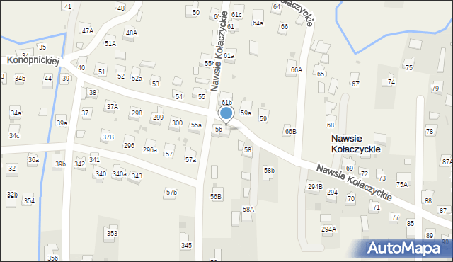 Nawsie Kołaczyckie, Nawsie Kołaczyckie, 56a, mapa Nawsie Kołaczyckie