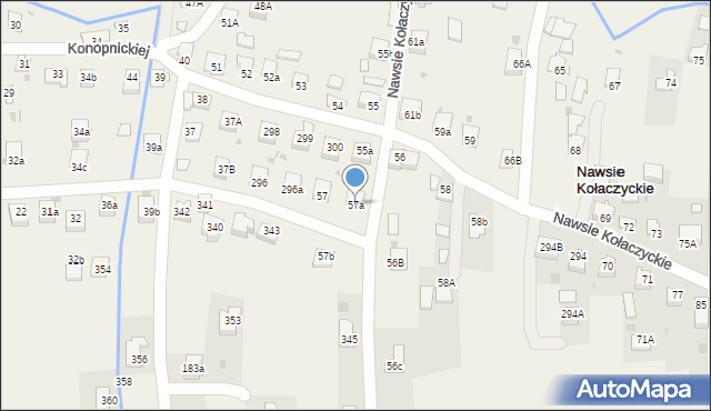 Nawsie Kołaczyckie, Nawsie Kołaczyckie, 57a, mapa Nawsie Kołaczyckie