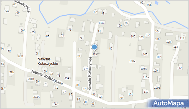 Nawsie Kołaczyckie, Nawsie Kołaczyckie, 81a, mapa Nawsie Kołaczyckie