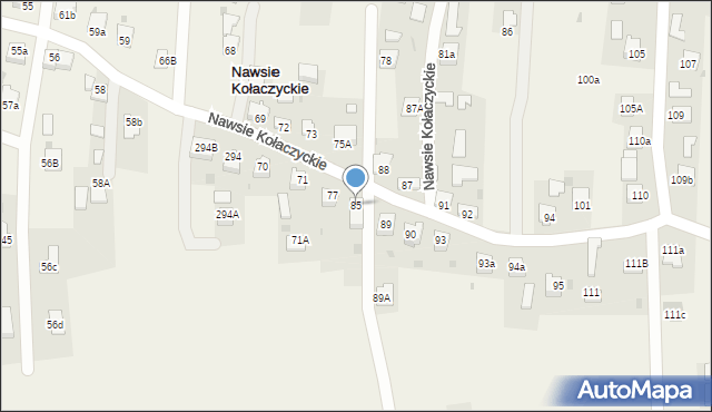 Nawsie Kołaczyckie, Nawsie Kołaczyckie, 85, mapa Nawsie Kołaczyckie