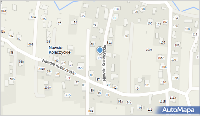 Nawsie Kołaczyckie, Nawsie Kołaczyckie, 87A, mapa Nawsie Kołaczyckie